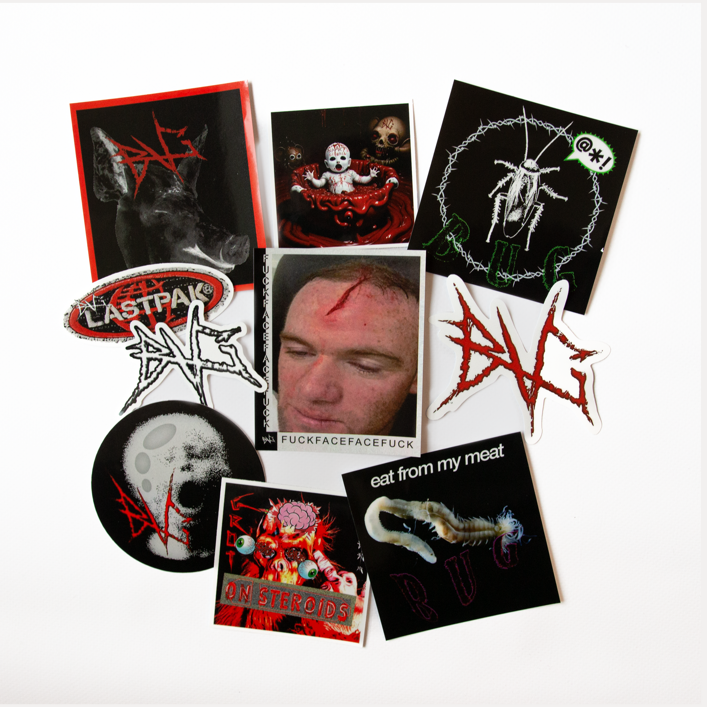 TRASH STICKERS 10 PACK